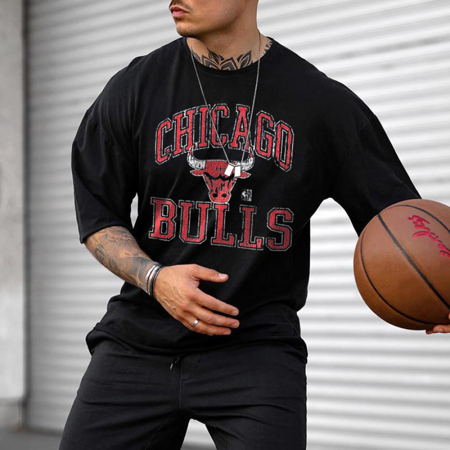 Men's Letter Printed Casual T-shirt