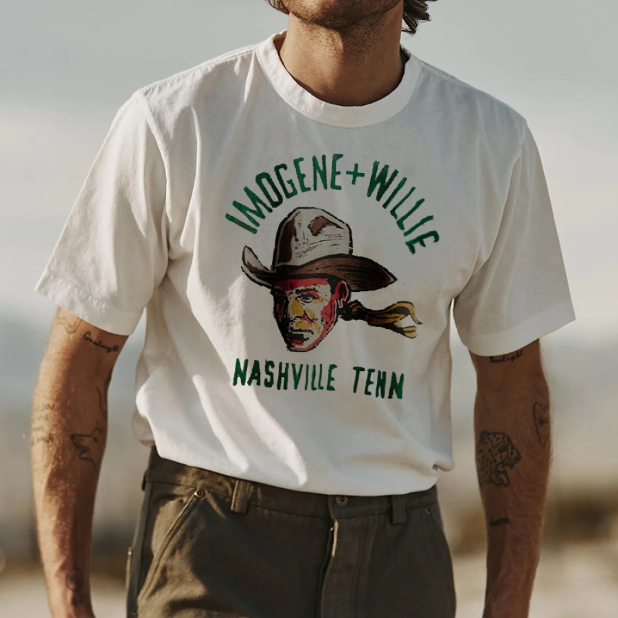 Men's Cotton T-Shirt Retro Fit Breathable Wild West Cowboy Graphic Print T-Shirt
Men's Cotton T-Shirt Retro Fit Breathable Wild West Cowboy Graphic Print T-Shirt