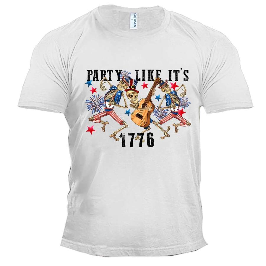 Cotosen Men's T-Shirt Cotton Party Like It's 1776 Short Sleeve Crew Neck Summer Top White
Cotosen Men's T-Shirt Cotton Party Like It's 1776 Short Sleeve Crew Neck Summer Top White