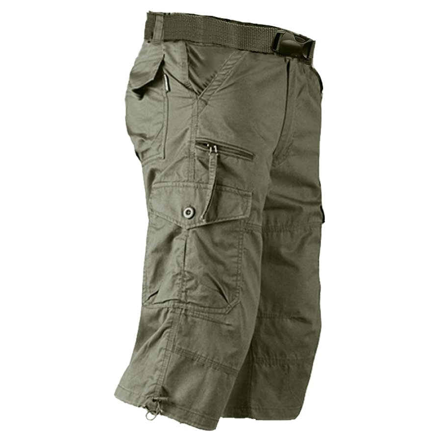 Men's Zip Multi Pocket Hiking Cotton Cargo Pants