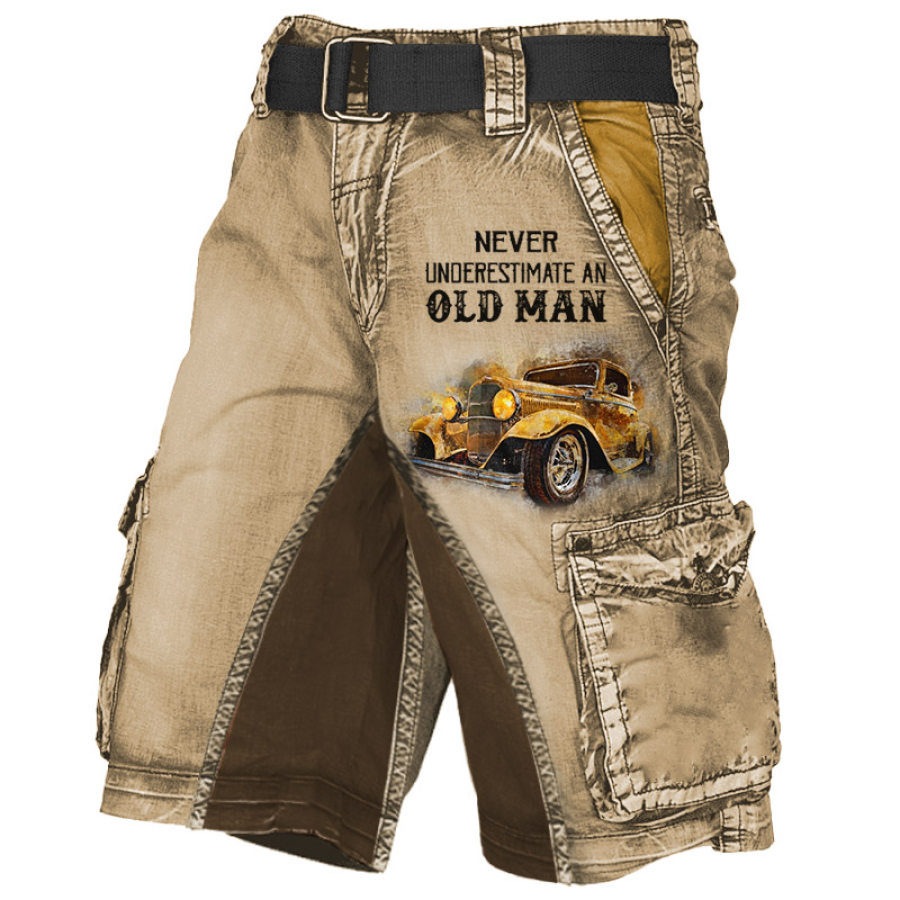 Men's Cargo Shorts Vintage Never Underestimate Old Man Jeep Distressed Utility Outdoor Shorts Khaki
Men's Cargo Shorts Vintage Never Underestimate Old Man Jeep Distressed Utility Outdoor Shorts Khaki