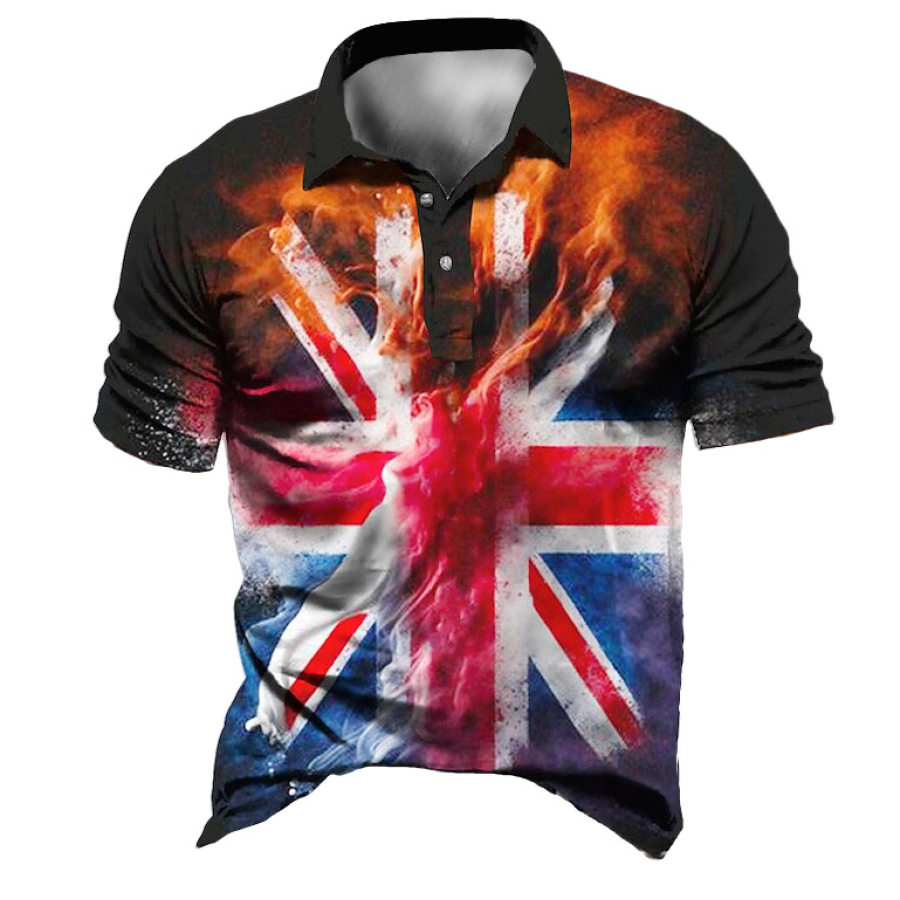 Camiseta Polo Masculina Vintag Union Jack Estampa Bandeira Da União Manga Curta Outdoor Summer Daily Tops Preto
Camiseta Polo Masculina Vintag Union Jack Estampa Bandeira Da União Manga Curta Outdoor Summer Daily Tops Preto
