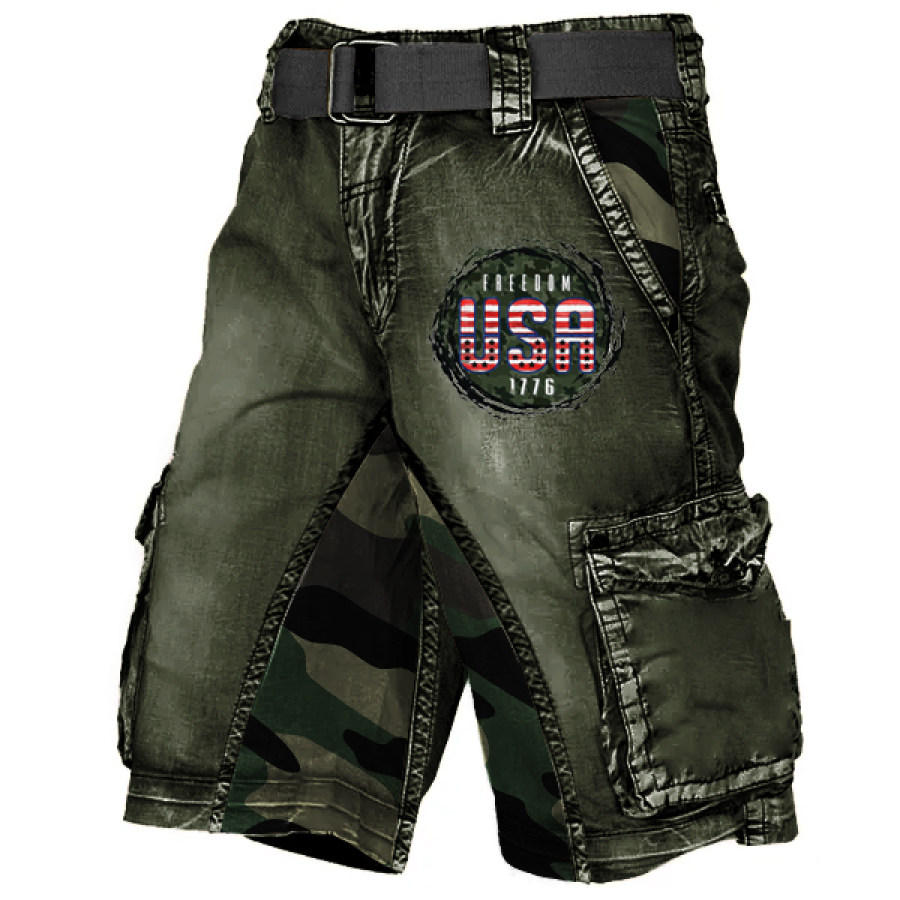 Men's Outdoor Vintage Cargo Shorts American Flag Independence Day Camouflage Print Tactical Pants
Men's Outdoor Vintage Cargo Shorts American Flag Independence Day Camouflage Print Tactical Pants