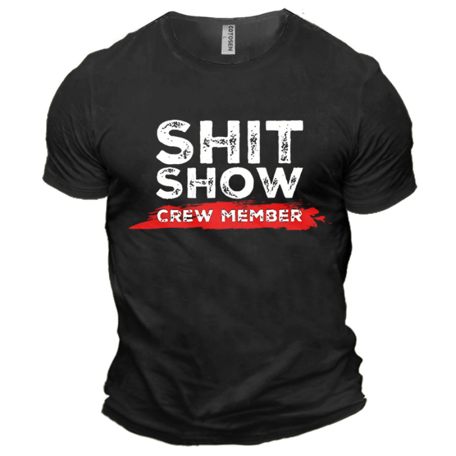 Men's Cotton T-Shirt Funny Shit Show Crew Member Graphic Printing Casual Cotton Crew Neck
Men's Cotton T-Shirt Funny Shit Show Crew Member Graphic Printing Casual Cotton Crew Neck