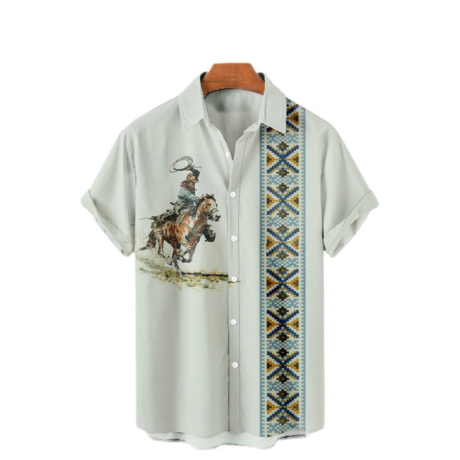 Men's Shirt Vintage Western Cowboy Ethnic Geometric Pattern Plus Size Short Sleeve Hawaii Beach Summer Daily Tops
Men's Shirt Vintage Western Cowboy Ethnic Geometric Pattern Plus Size Short Sleeve Hawaii Beach Summer Daily Tops