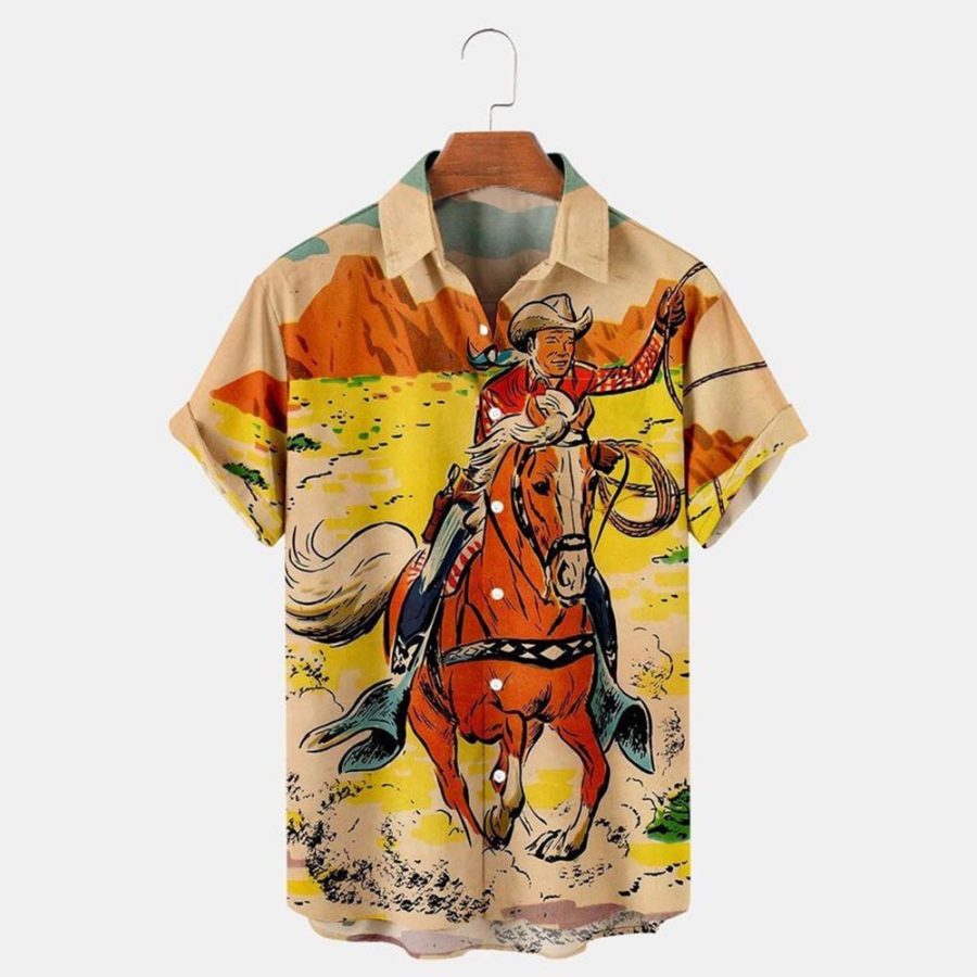 Men's Shirt Vintage Western Cowboy Plus Size Short Sleeve Hawaii Beach Summer Daily Tops Yellow
Men's Shirt Vintage Western Cowboy Plus Size Short Sleeve Hawaii Beach Summer Daily Tops Yellow