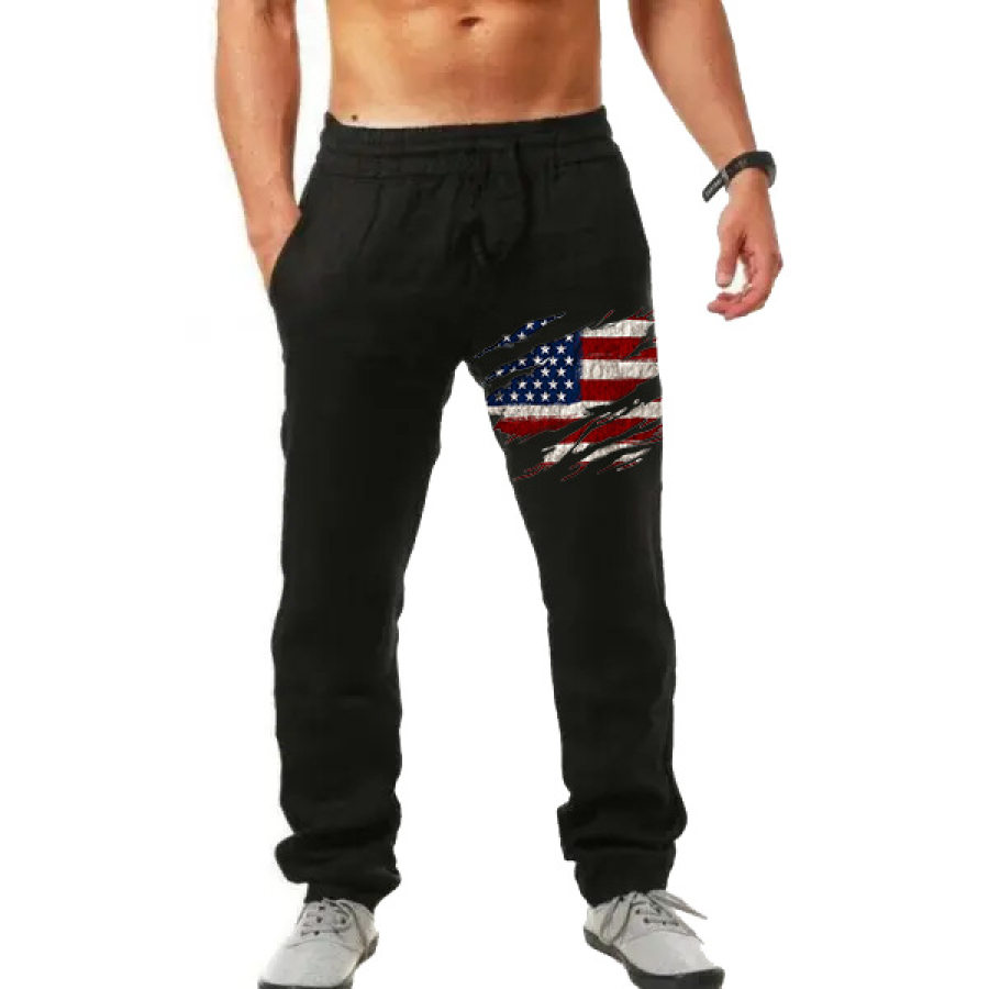 Men's American Flag Linen Pants Men's Hip-hop Breathable Cotton And Linen Trousers Trend Solid Color Casual Pants
Men's American Flag Linen Pants Men's Hip-hop Breathable Cotton And Linen Trousers Trend Solid Color Casual Pants