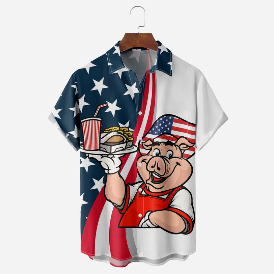 Men's Shirt Vintage American Flag Pig Plus Size Short Sleeve Hawaii Beach Summer Daily Tops
Men's Shirt Vintage American Flag Pig Plus Size Short Sleeve Hawaii Beach Summer Daily Tops