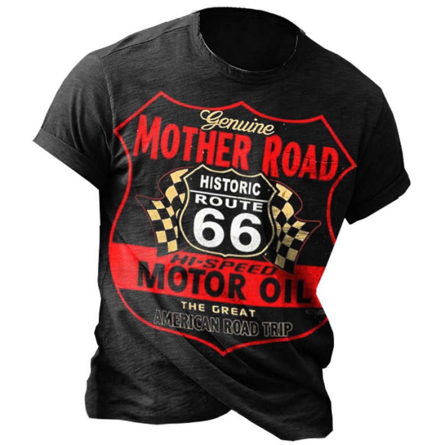 Men's Route 66 Motorcycle Race Round Neck T-shirt Breathable And Comfortable Outdoor Hiking Short-sleeved T-shirt
Men's Route 66 Motorcycle Race Round Neck T-shirt Breathable And Comfortable Outdoor Hiking Short-sleeved T-shirt