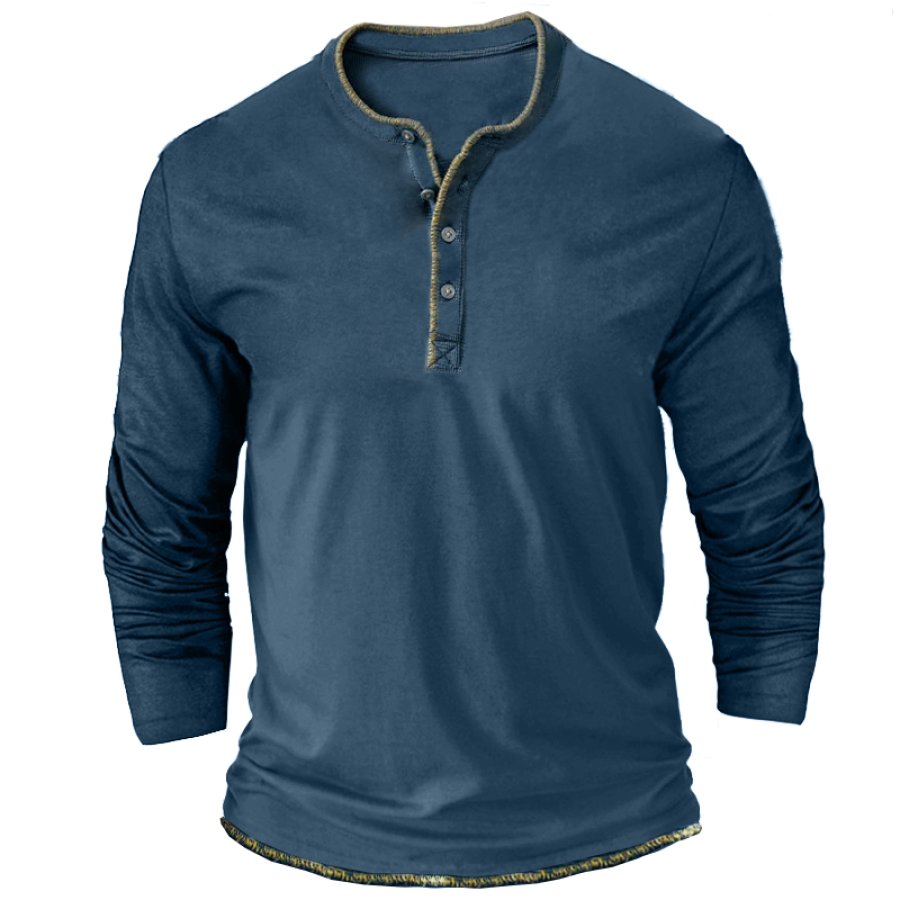Men's Colorblock Henley Collar T-Shirt Casual Breathable Fashion Street Plus Size Long Sleeve Tee
Men's Colorblock Henley Collar T-Shirt Casual Breathable Fashion Street Plus Size Long Sleeve Tee