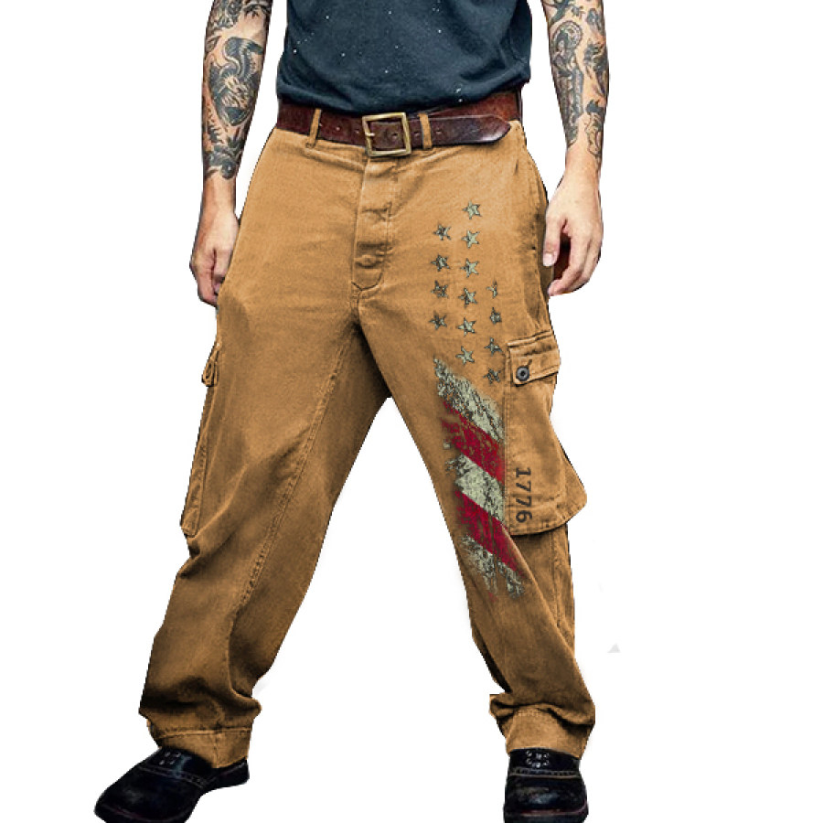 Men's Cargo Pants Outdoor American Flag 1766 Independence Day Retro Print Multi-Pocket Casual Tactical Pants
Men's Cargo Pants Outdoor American Flag 1766 Independence Day Retro Print Multi-Pocket Casual Tactical Pants