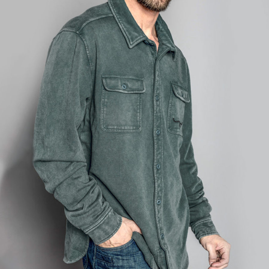 Men's Corduroy Shirt Vintage Embroidery Western Yellowstone Long Sleeve Pockets Everyday Casual Work Jacket
Men's Corduroy Shirt Vintage Embroidery Western Yellowstone Long Sleeve Pockets Everyday Casual Work Jacket