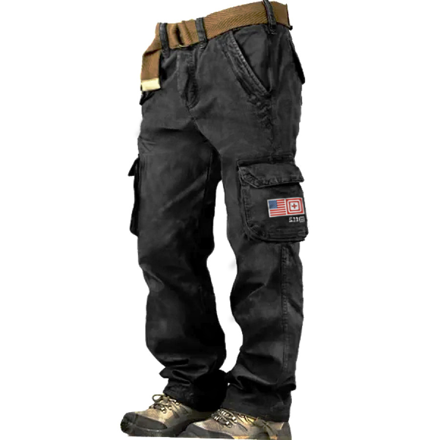 511 Tactical Pants Men's American Flag Outdoor Vintage Washed Cotton Washed Multi-pocket Tactical Pants
511 Tactical Pants Men's American Flag Outdoor Vintage Washed Cotton Washed Multi-pocket Tactical Pants