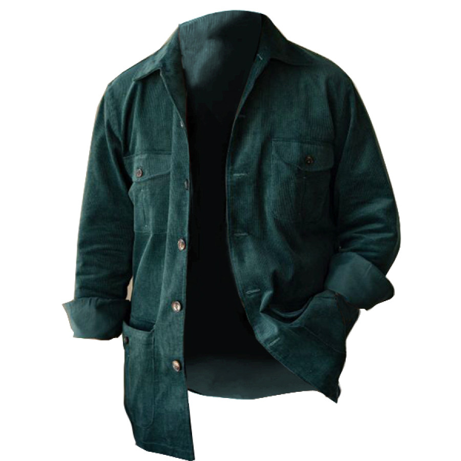 Men Thin Corduroy Jacket Outdoor Shirt Safari Jacket Dark Green Multi Pocket Shirt Coat
Men Thin Corduroy Jacket Outdoor Shirt Safari Jacket Dark Green Multi Pocket Shirt Coat