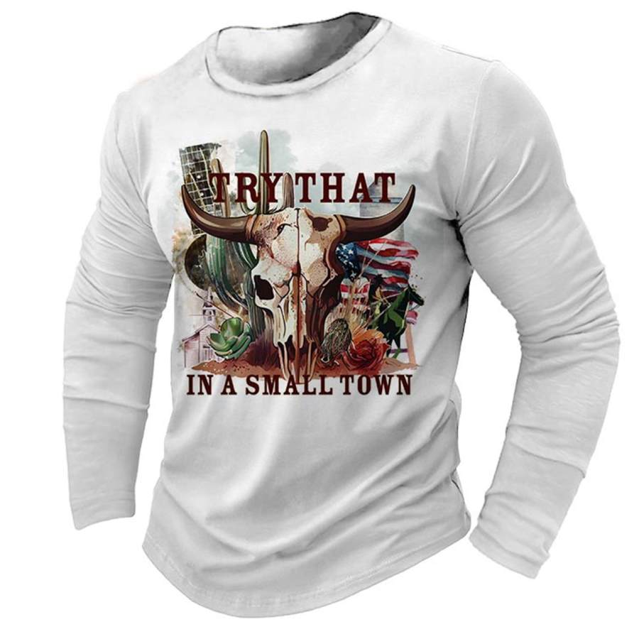 Camiseta De Manga Larga Para Hombre Vintage Try That In A Small Town Skull Bull Country Music Outdoor Daily Tops
Camiseta De Manga Larga Para Hombre Vintage Try That In A Small Town Skull Bull Country Music Outdoor Daily Tops