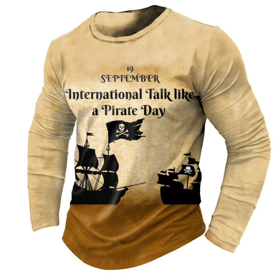 Hombre Camiseta Manga Larga Vintage Día Internacional Del Pirata Al Aire Libre Diario Tops Caqui
Hombre Camiseta Manga Larga Vintage Día Internacional Del Pirata Al Aire Libre Diario Tops Caqui