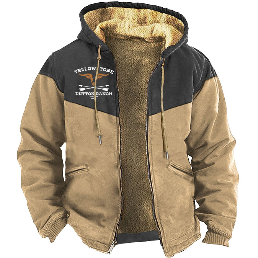 Men's Jacket Hooded Vintage Yellowstone Colorblock Fleece Winter Tactical Daily Jacket Khaki
Men's Jacket Hooded Vintage Yellowstone Colorblock Fleece Winter Tactical Daily Jacket Khaki
