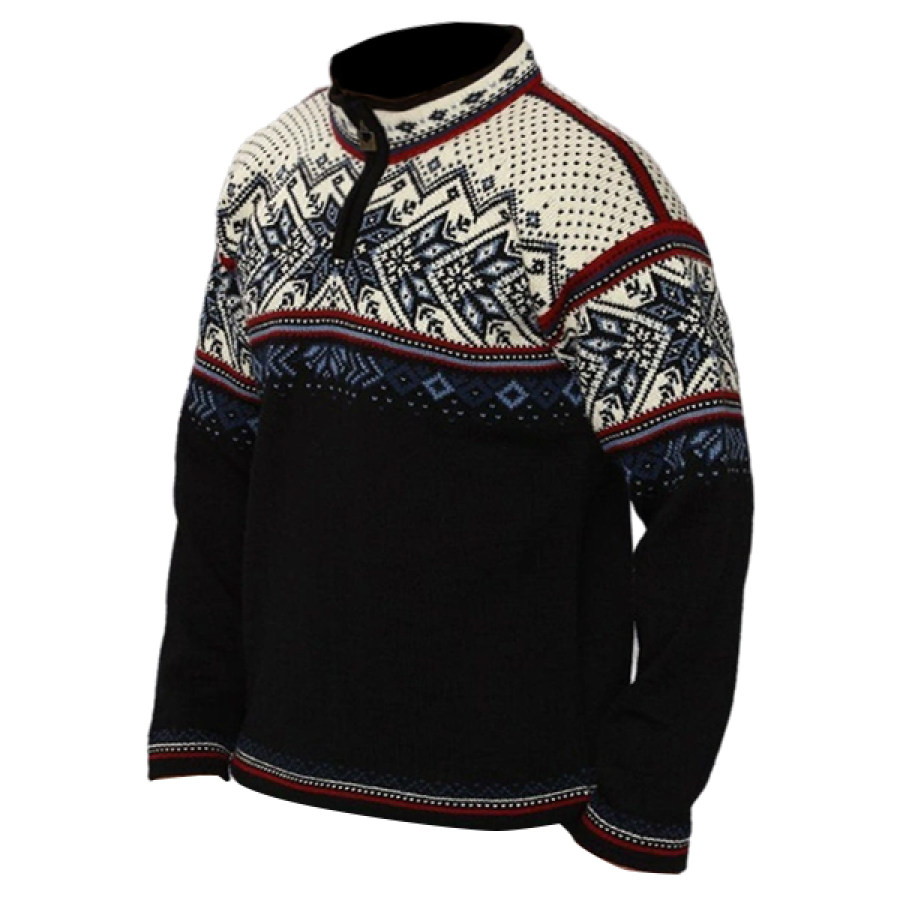 

Норвежский свитер мужской пуловер Henley свитер погодостойкий открытый осень и зима теплая