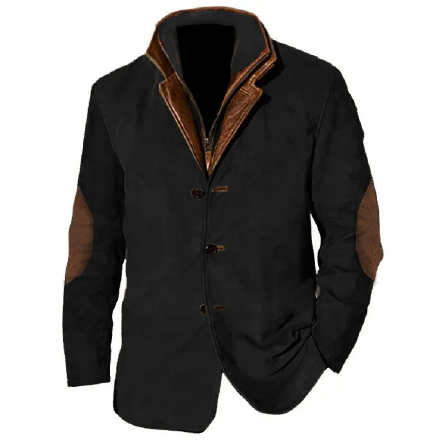 Blazer Cargo Vintage Da Uomo Con Cerniera A Doppio Strato Colletto Polo Lunghezza Media Cappotti Con Toppa Sul Gomito
Blazer Cargo Vintage Da Uomo Con Cerniera A Doppio Strato Colletto Polo Lunghezza Media Cappotti Con Toppa Sul Gomito