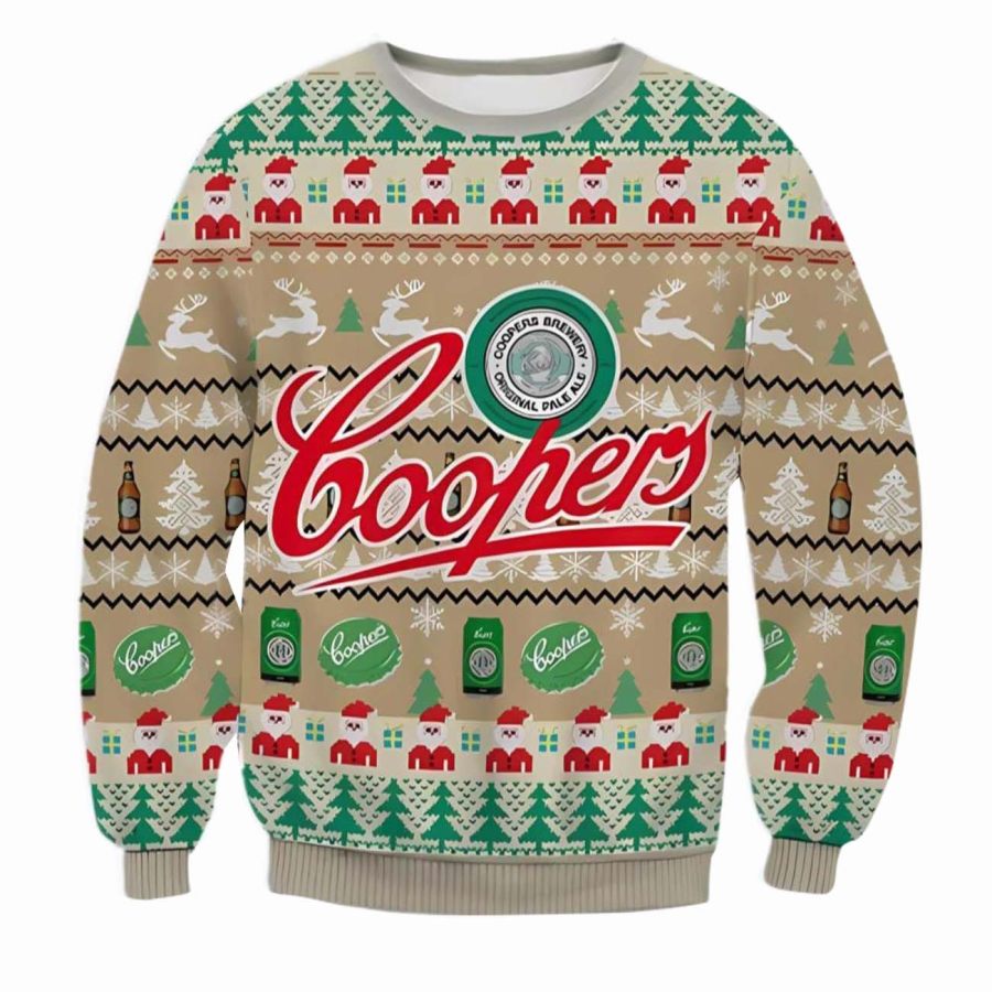 Coopers Original Pale Ale Beer 3D-Druck Ugly Christmas Sweatshirt Für Herren