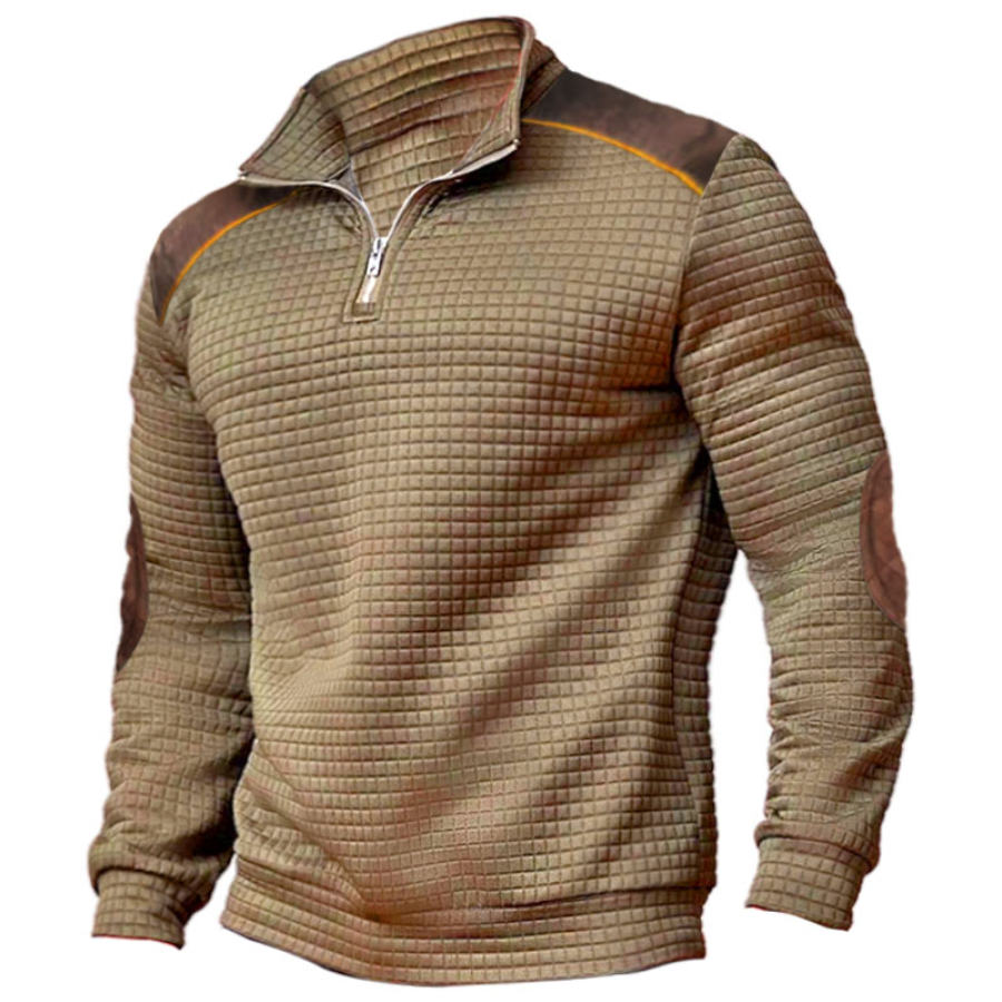 Sudadera Vintage Con Bloques De Color Y Cuello Medio Abierto Tipo Gofre Para Hombre
Sudadera Vintage Con Bloques De Color Y Cuello Medio Abierto Tipo Gofre Para Hombre