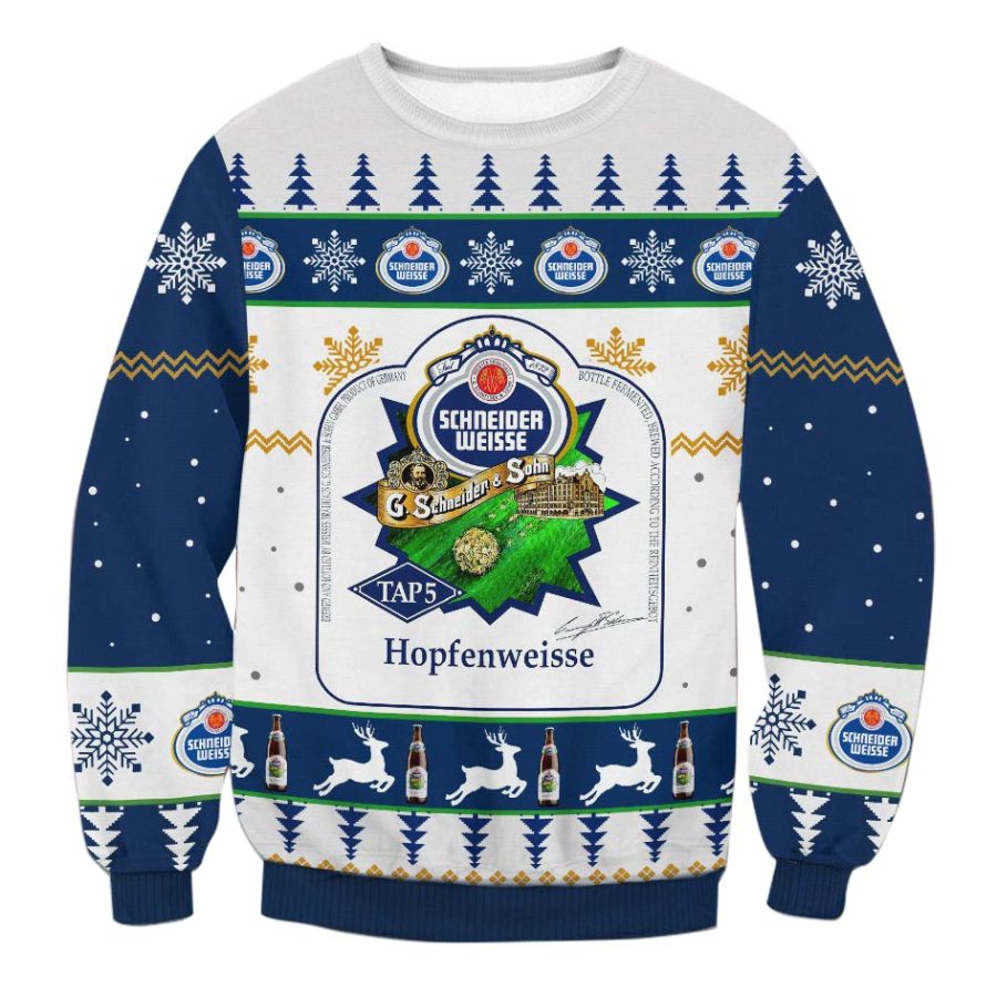 Herren-Sweatshirt „Schneider Weisse Hopfenweiße“ Mit 3D-Druck Und Hässlichem Weihnachtsmuster
Herren-Sweatshirt „Schneider Weisse Hopfenweiße“ Mit 3D-Druck Und Hässlichem Weihnachtsmuster