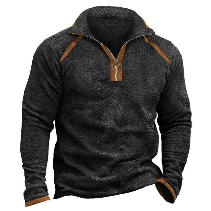 Sweat-Shirt Homme Vintage Polaire Quart De Zip Col Montant Chaud Bloc De Couleur Quotidien Hauts
Sweat-Shirt Homme Vintage Polaire Quart De Zip Col Montant Chaud Bloc De Couleur Quotidien Hauts