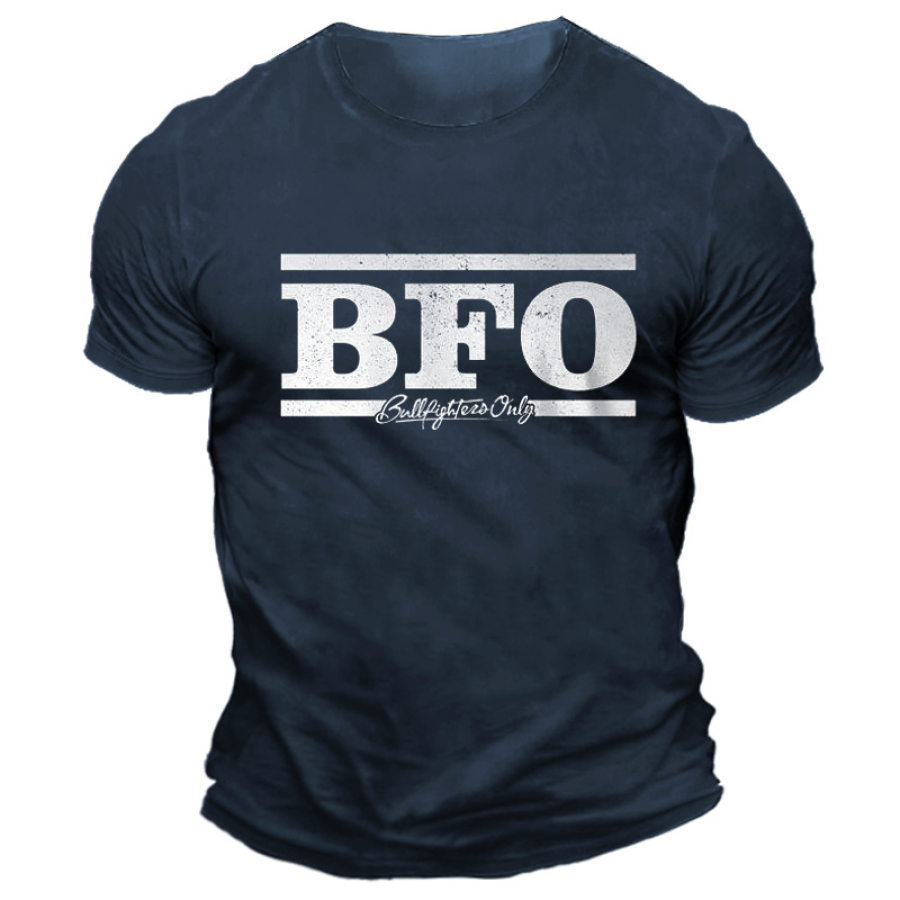 Camiseta De Manga Corta Informal Diaria Con Estampado De BFO Taurino Para Hombre