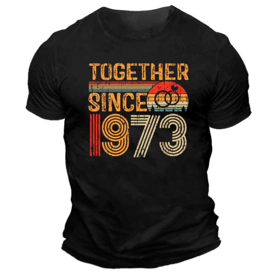 Camiseta Vintage Con Cuello Redondo Para Hombre 50.º Aniversario De Bodas De Cualquier Año De 1973
Camiseta Vintage Con Cuello Redondo Para Hombre 50.º Aniversario De Bodas De Cualquier Año De 1973