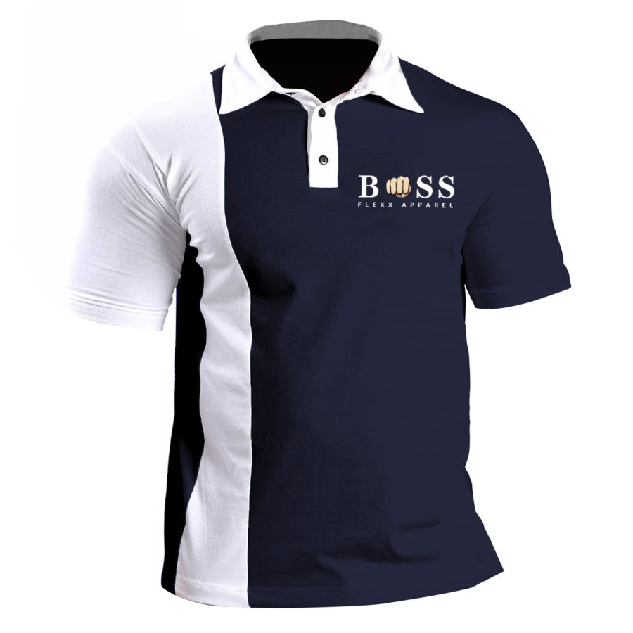 Мужская футболка Polo Boss Vintage Outdoor Color Block с коротким рукавом Летние повседневные топы
Мужская футболка Polo Boss Vintage Outdoor Color Block с коротким рукавом Летние повседневные топы