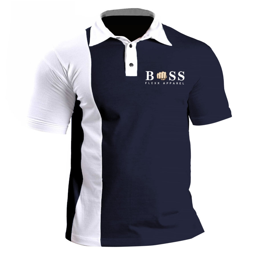 

Camiseta Para Hombre Polo Boss Vintage Bloque De Color Al Aire Libre Manga Corta Verano Diario Tops