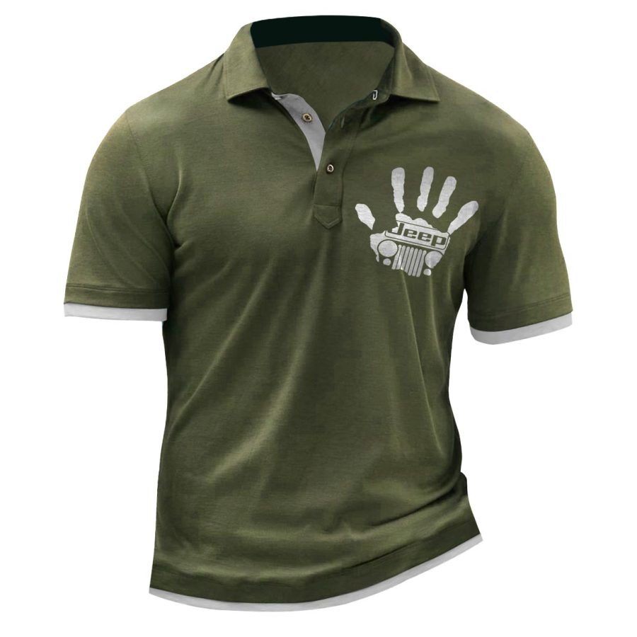 Camiseta Para Hombre Polo Jeep Palm Print Vintage Al Aire Libre Bloque De Color Manga Corta Verano Diario Tops
Camiseta Para Hombre Polo Jeep Palm Print Vintage Al Aire Libre Bloque De Color Manga Corta Verano Diario Tops