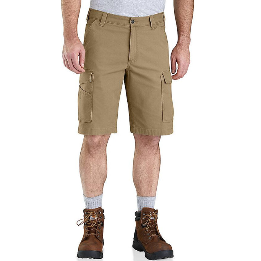 

Carhartt Основная линия Холст Американская рабочая одежда с несколькими карманами Повседневные шорты Прямые летние