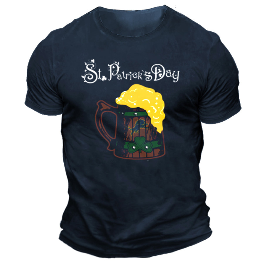 

Мужская футболка НФЛ Детройт Лайонс с короткими рукавами и пивом в честь Дня Святого Патрика