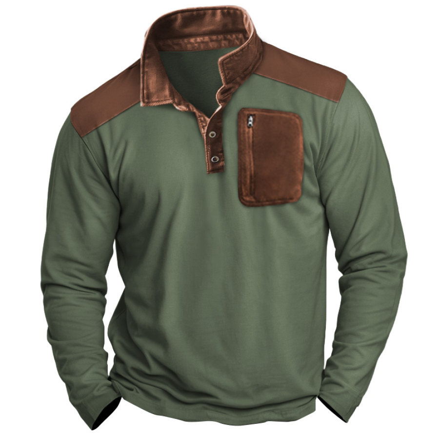 Homme T-Shirt Polo Manches Longues Fermeture Éclair Poche Vintage Extérieur Bloc De Couleur Quotidien Hauts
Homme T-Shirt Polo Manches Longues Fermeture Éclair Poche Vintage Extérieur Bloc De Couleur Quotidien Hauts