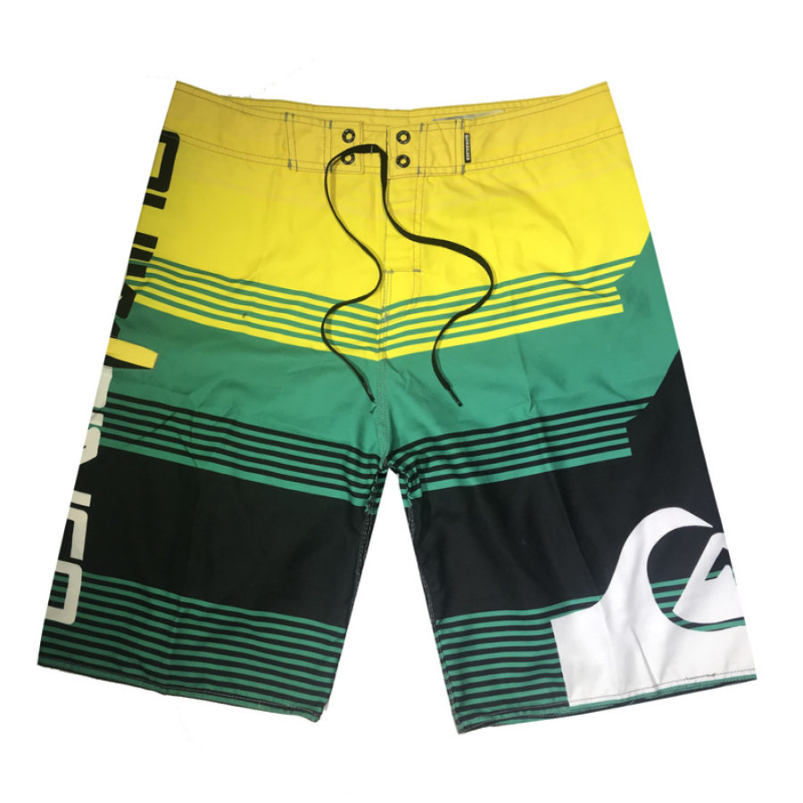 

Quiksilver Men's 18" Boardshort Color Block Splicing Drawstring Surf Shorts