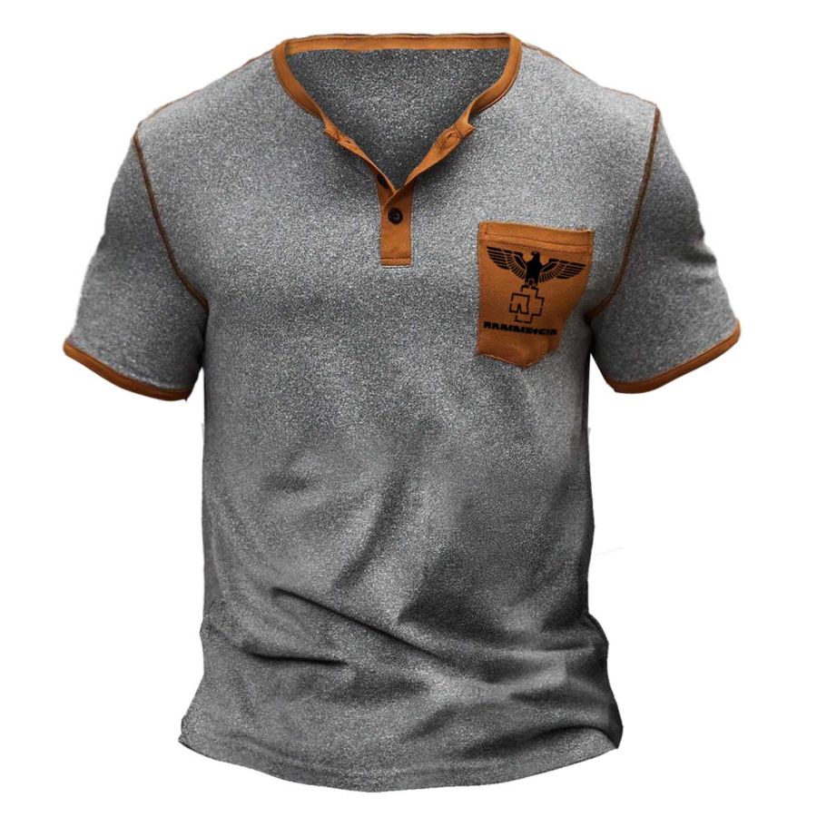 Camiseta Para Hombre Rammstein Rock Music Vintage Pocket Henley Color Block Manga Corta Verano Diario Tops
Camiseta Para Hombre Rammstein Rock Music Vintage Pocket Henley Color Block Manga Corta Verano Diario Tops
