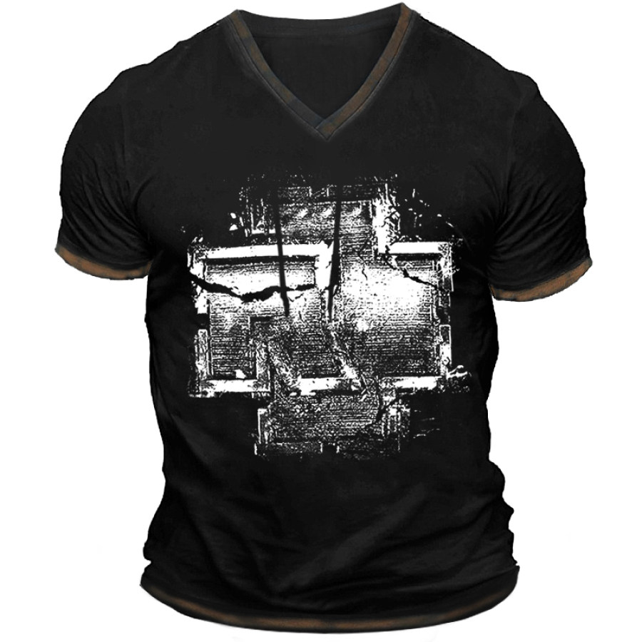 Мужская футболка Rammstein Band Graffiti Vintage Rust Contrast с V-образным вырезом
Мужская футболка Rammstein Band Graffiti Vintage Rust Contrast с V-образным вырезом