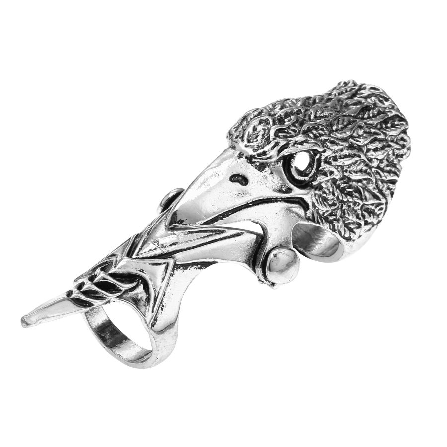

Кольцо из древнего серебряного сплава в стиле ретро-панк с черепом в форме дракона