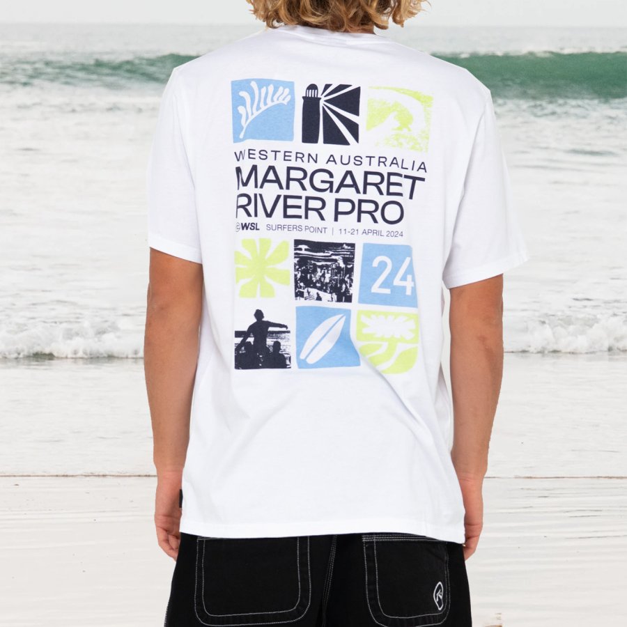 

Men's 2024 WSL Surf Poster Beach Loose Short Sleeve Oversized T-Shirt