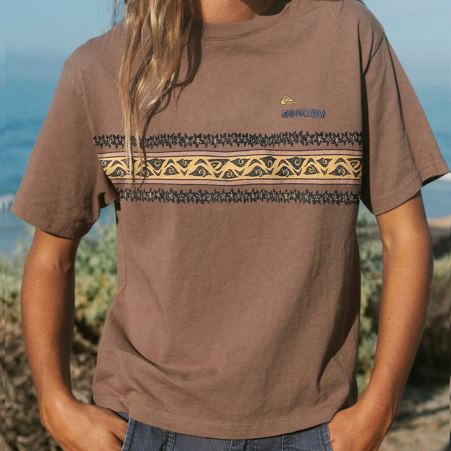 

Casual Vintage Print Surf T-Shirt