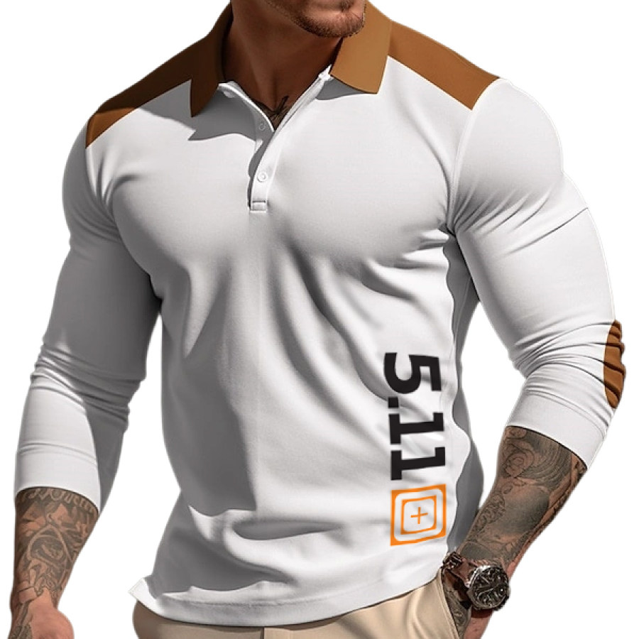 Men's Golf Polo Shirt Outdoor 511 Color Block Street Vacation Long Sleeves Clothing
Men's Golf Polo Shirt Outdoor 511 Color Block Street Vacation Long Sleeves Clothing