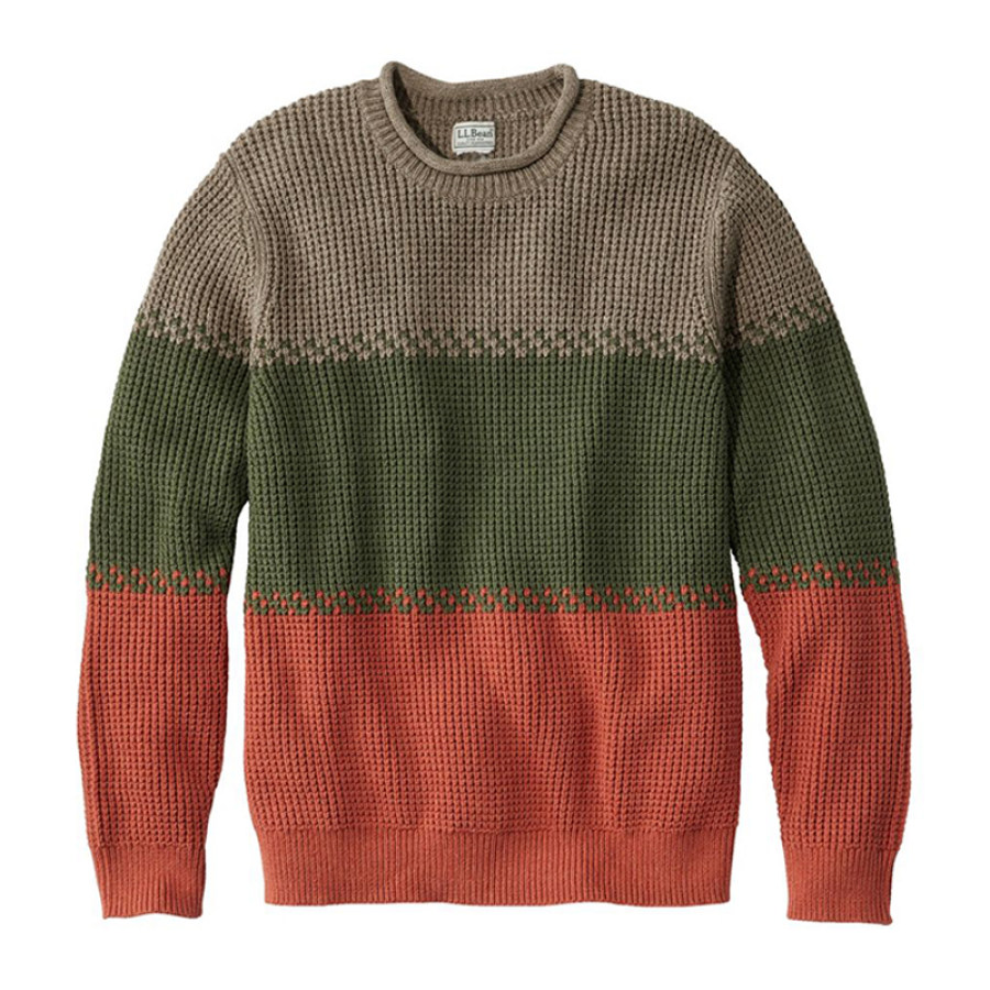 Norwegian Sweater Men's Organic Cotton Waffle Sweater Rollneck Crew Stripe Qutdoor Autumn And Winter Warm Top
Norwegian Sweater Men's Organic Cotton Waffle Sweater Rollneck Crew Stripe Qutdoor Autumn And Winter Warm Top