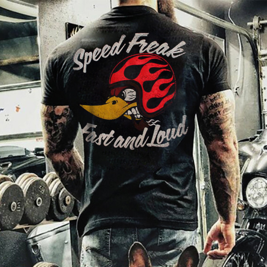 Mens Mr Horsepower Fashion Print Casual T-shirt