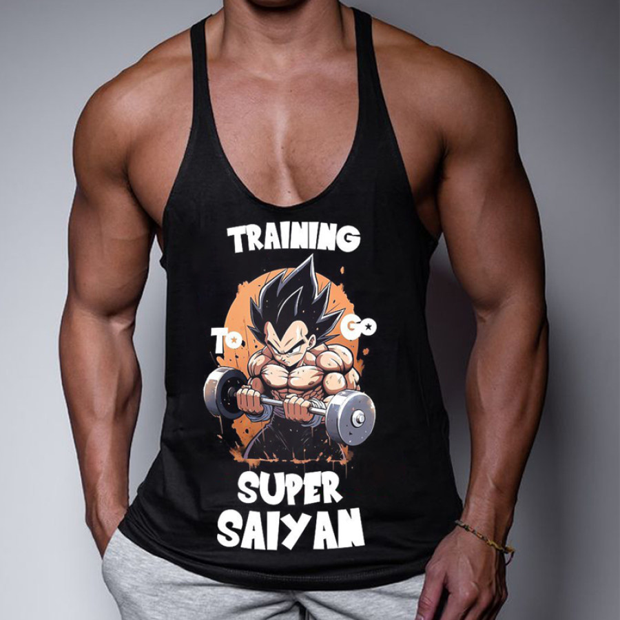 

Ärmelloses Sport- Und Fitness-Tanktop Mit Goku-Print Für Herren
