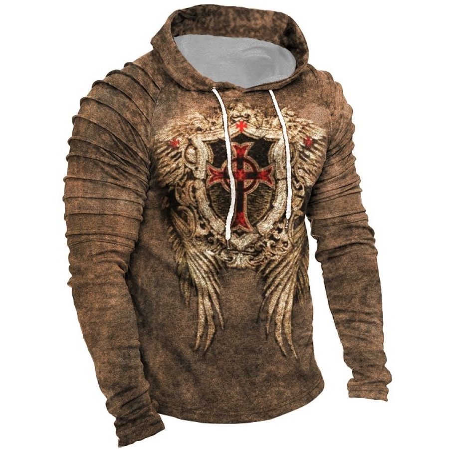 Men's Retro Printed Comfortable And Breathable Hooded Sweatshirt 
Men's Retro Printed Comfortable And Breathable Hooded Sweatshirt