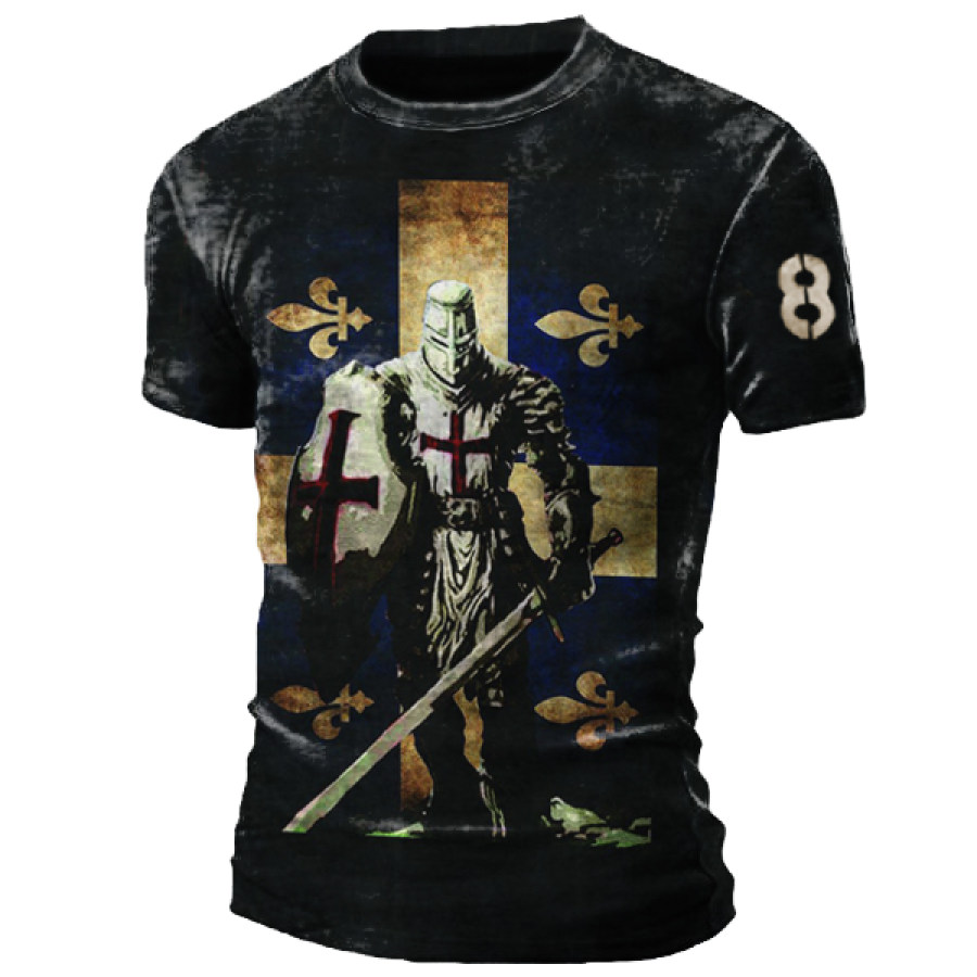 Mens Outdoor Assassins Creed Print Tactical T-shirt
