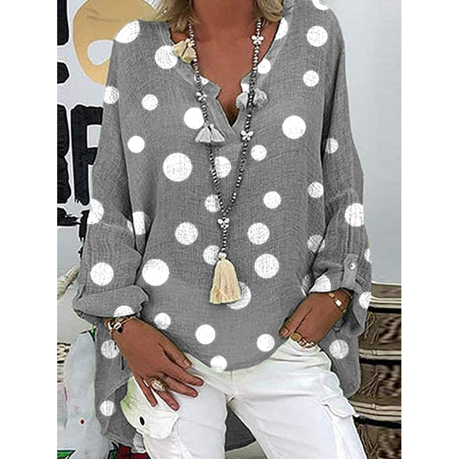 Printed Long Sleeves Casual Blouse For Women