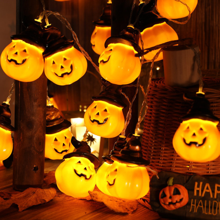 Halloween Pumpkin Lantern String Ghost Festival Decoration Light Atmosphere LED Lantern