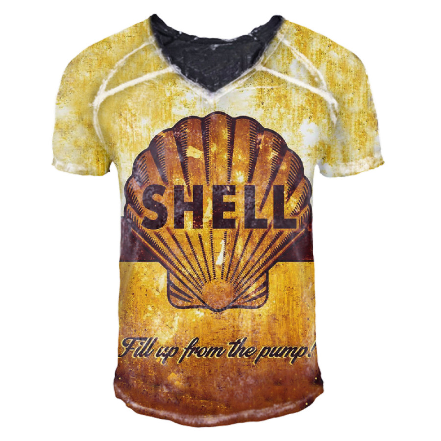 Mens Retro Motorcycle Engine Oil Printing Outdoor Quick-drying V-neck T-shirt
Mens Retro Motorcycle Engine Oil Printing Outdoor Quick-drying V-neck T-shirt